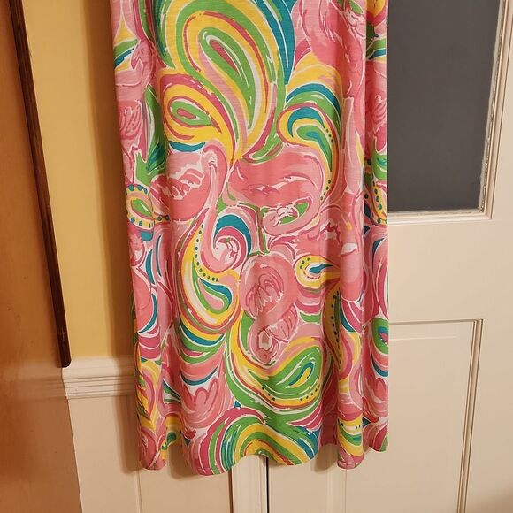 Lilly Pulitzer "Marnie" Maxi Skirt or Tube Dress w/ Flamingos Print Size XS - Picture 7 of 10